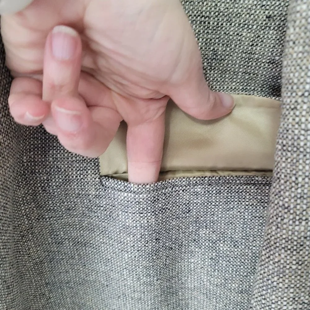 Meeting Street Blazer‎ Mens 46R SilkTweed 2-Button Lined Preppy Sport Coat